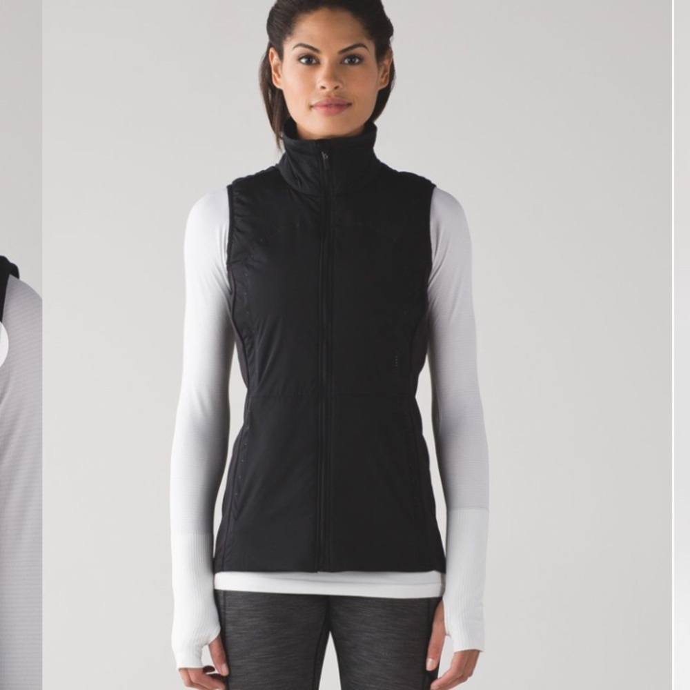 NWOT Lululemon Run For Cold Vest Puffer Black 6